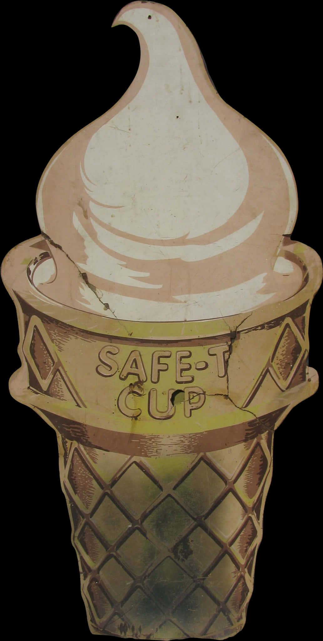 Vintage Safety Cup Ice Cream Clipart