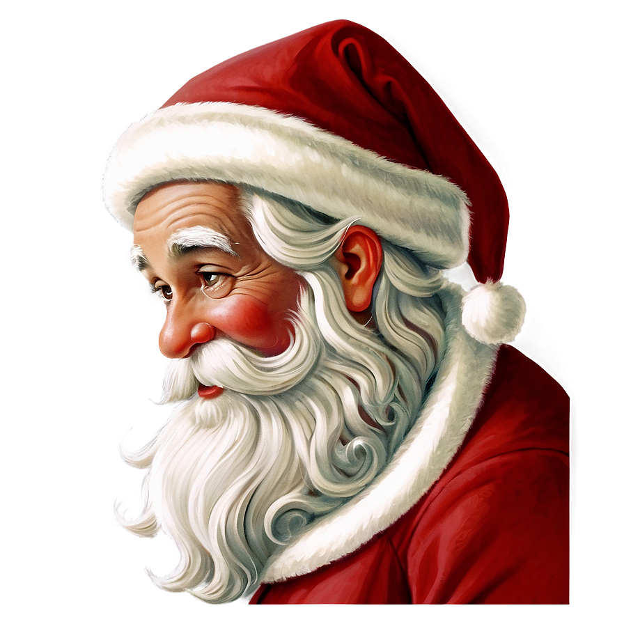 Vintage Santa Profile Png 68