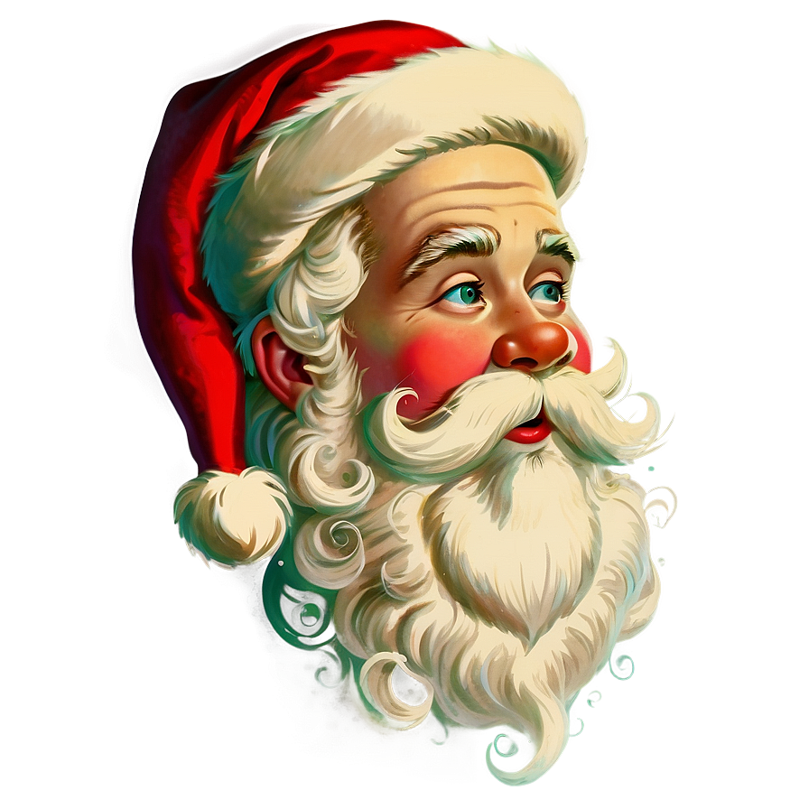 Vintage Santa Profile Png Rpu36