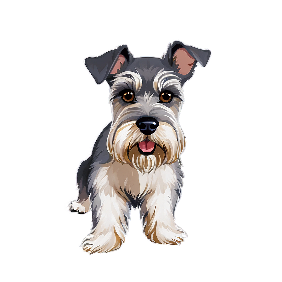 Vintage Schnauzer Illustration Png Pjg51