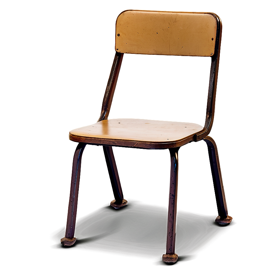 Vintage School Chair Png 06212024