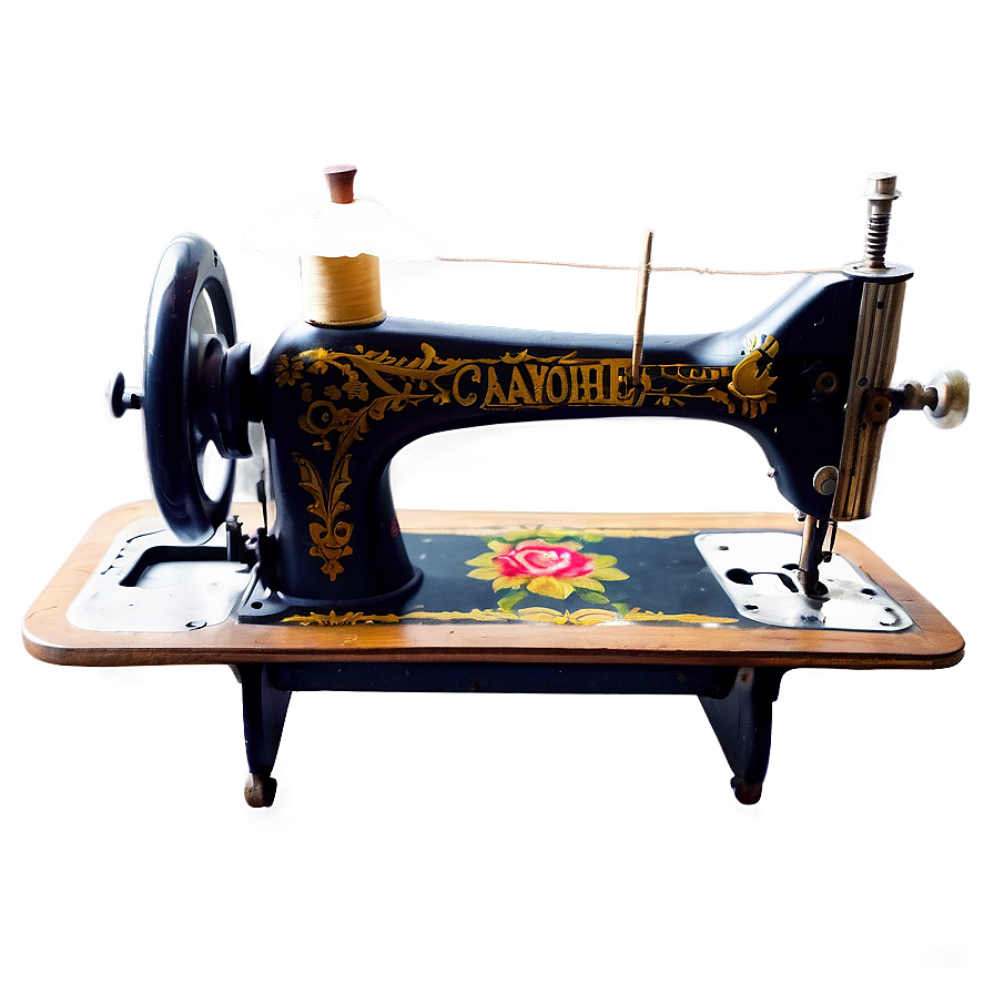 Vintage Sewing Machine Png 05252024