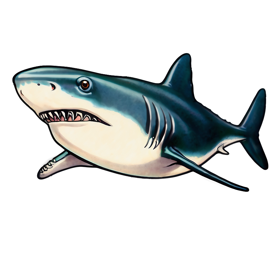 Vintage Shark Illustration Png Lxx79