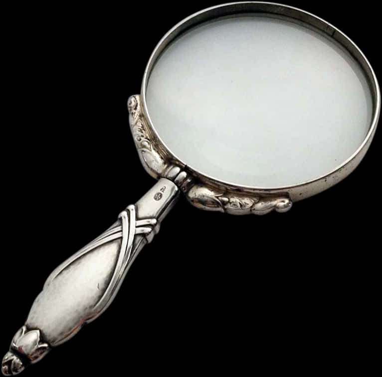 Vintage Silver Magnifying Glass