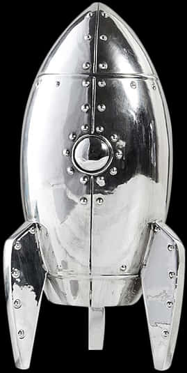 Vintage Silver Rocket Model