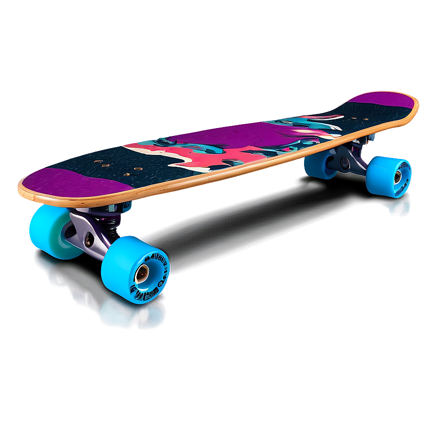 Vintage Skateboard Deck Style Png Oty