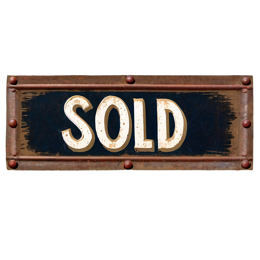 Vintage Sold Sign Png 06122024