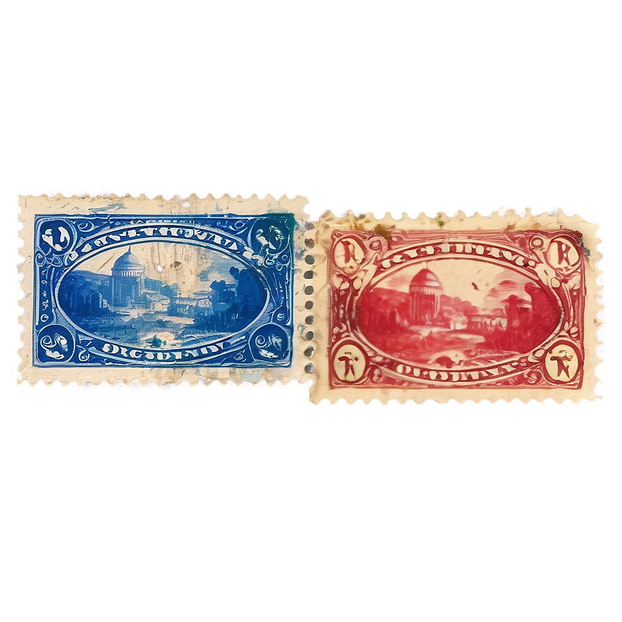 Vintage Stamp Abstract Png Mkn97