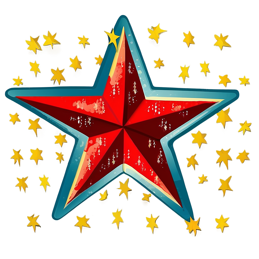 Vintage Star Clipart Png Ded