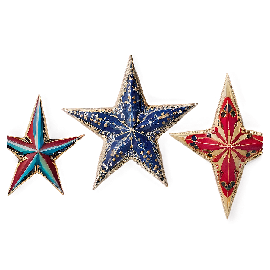 Vintage Star Pattern Png Yop2