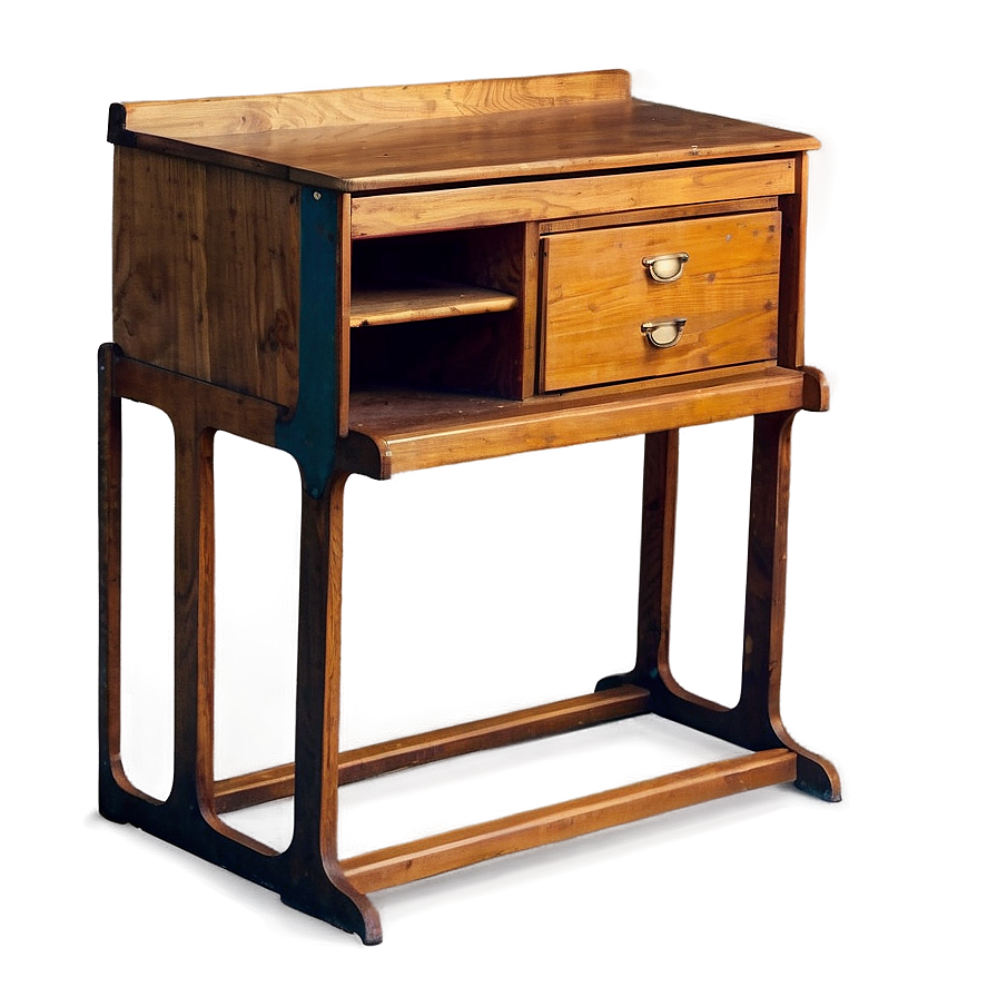 Vintage Student Desk Png 06212024