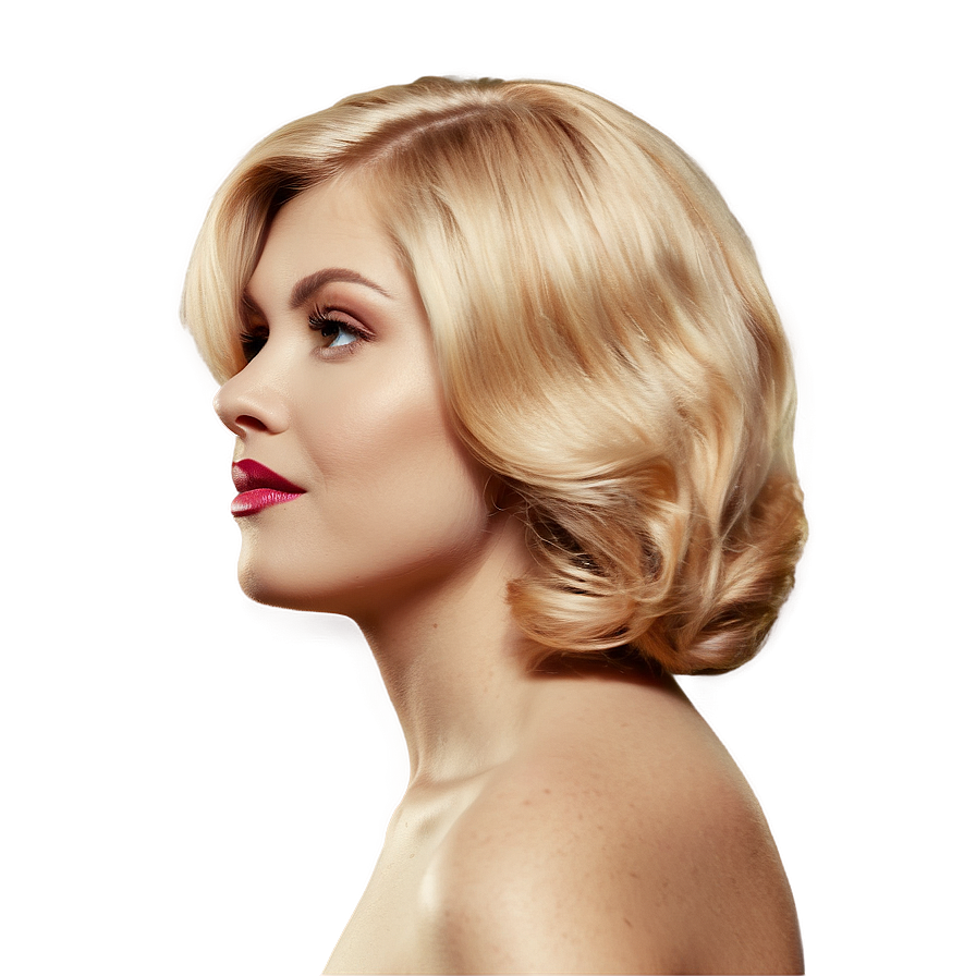 Vintage Style Blond Hair Png Jod89