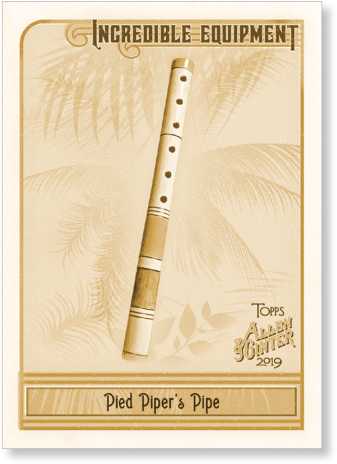 Vintage Style Flute Card Illustration