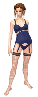 Vintage Style Lingerie3 D Model