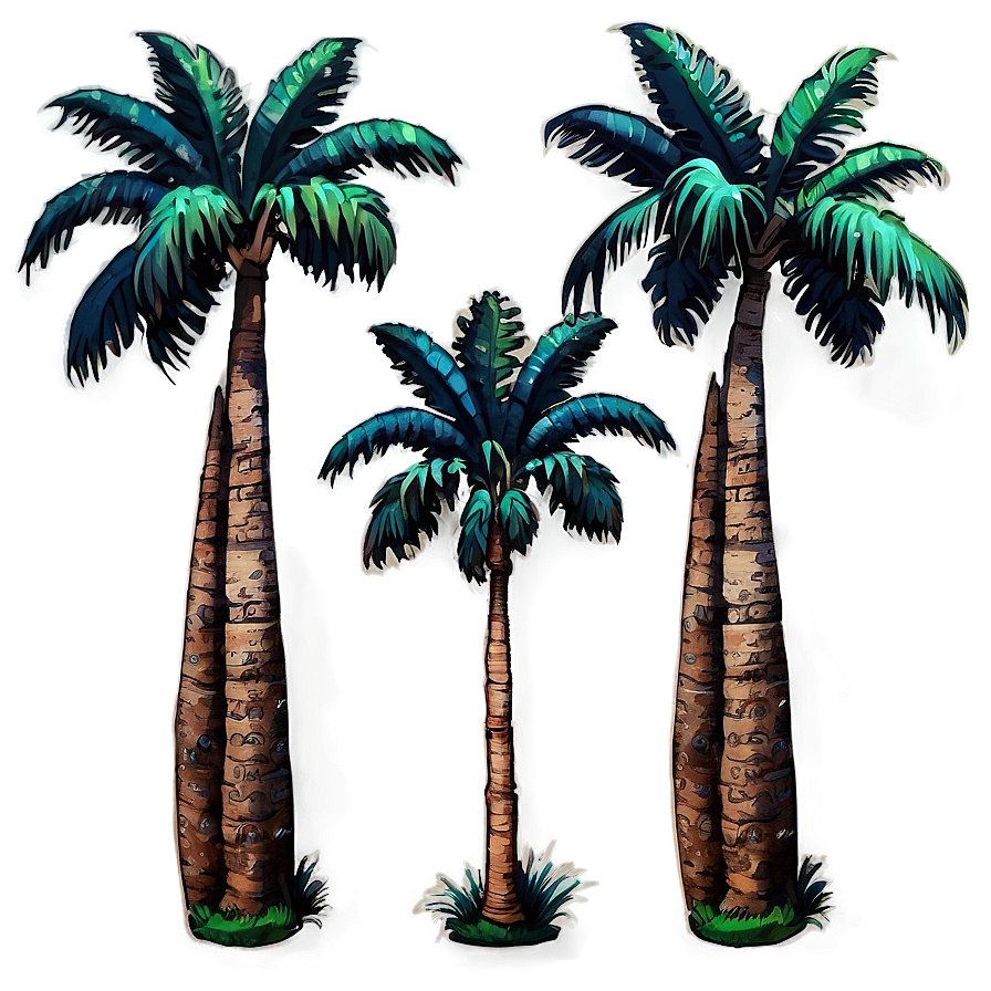 Vintage Style Palms Png Yeh