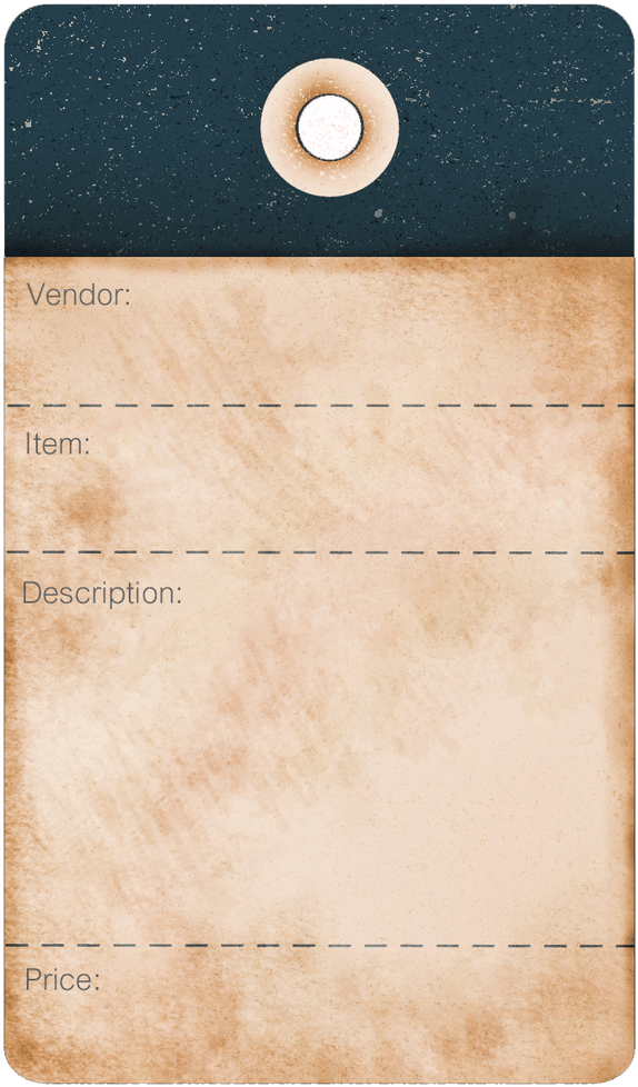 Vintage Style Price Tag Template