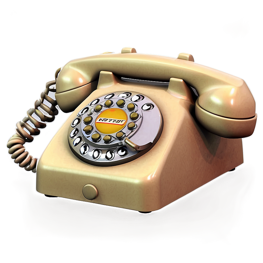 Vintage Styled Phone Png 10