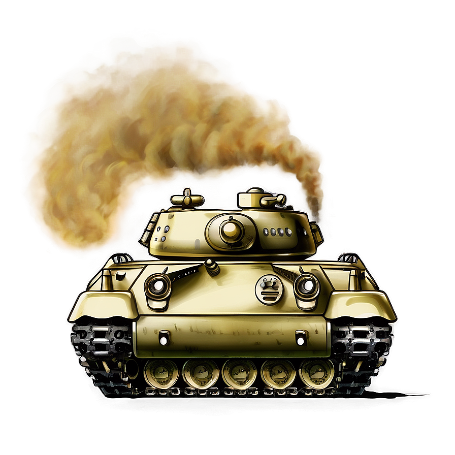 Vintage Tank Illustration Png Cer21