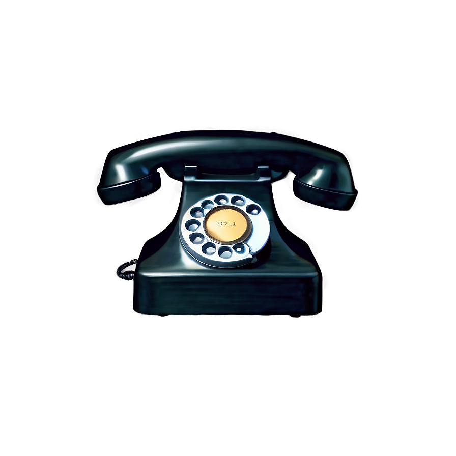 Vintage Telephone On Desk Png 24