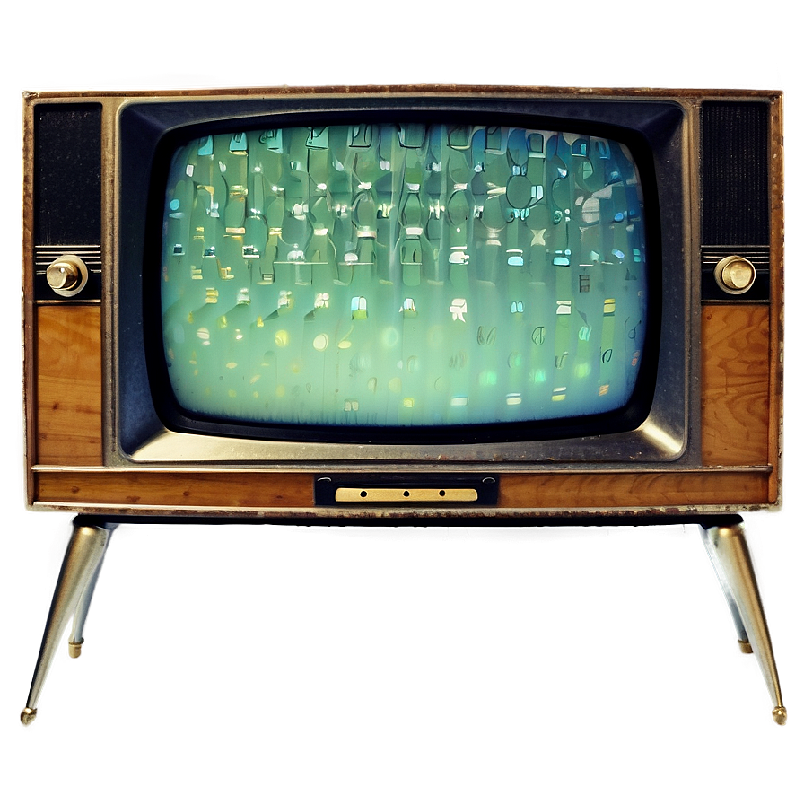 Vintage Television Front View Png Kms