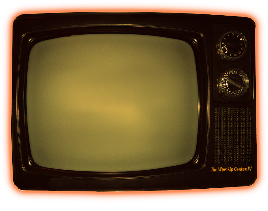 Vintage Television Orange Backdrop