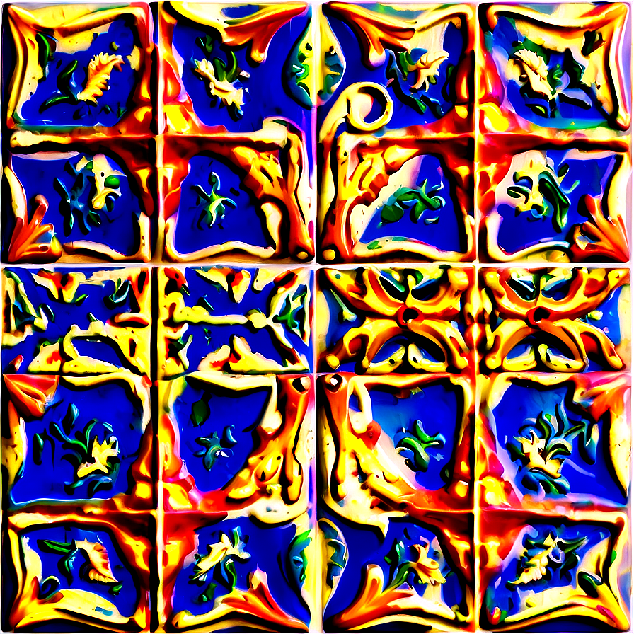 Vintage Tiles Pattern Png 06262024