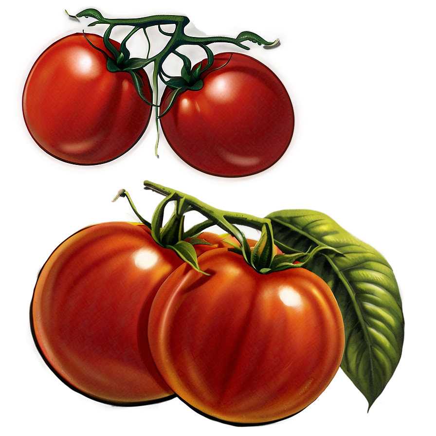 Vintage Tomato Illustration Png 45