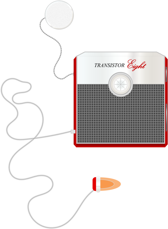 Vintage Transistor Radio Illustration