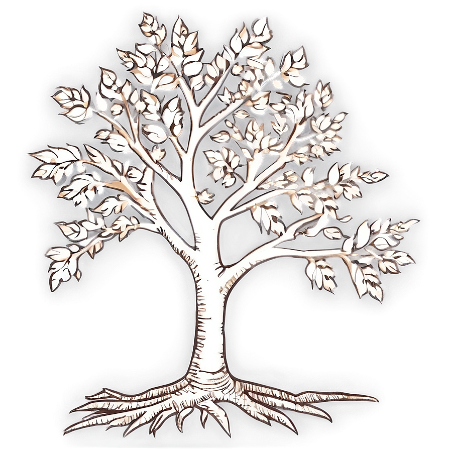 Vintage Tree Outline Png Peb33