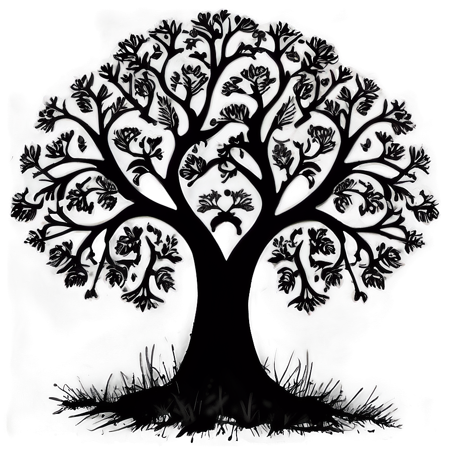 Vintage Tree Silhouette Png 05252024