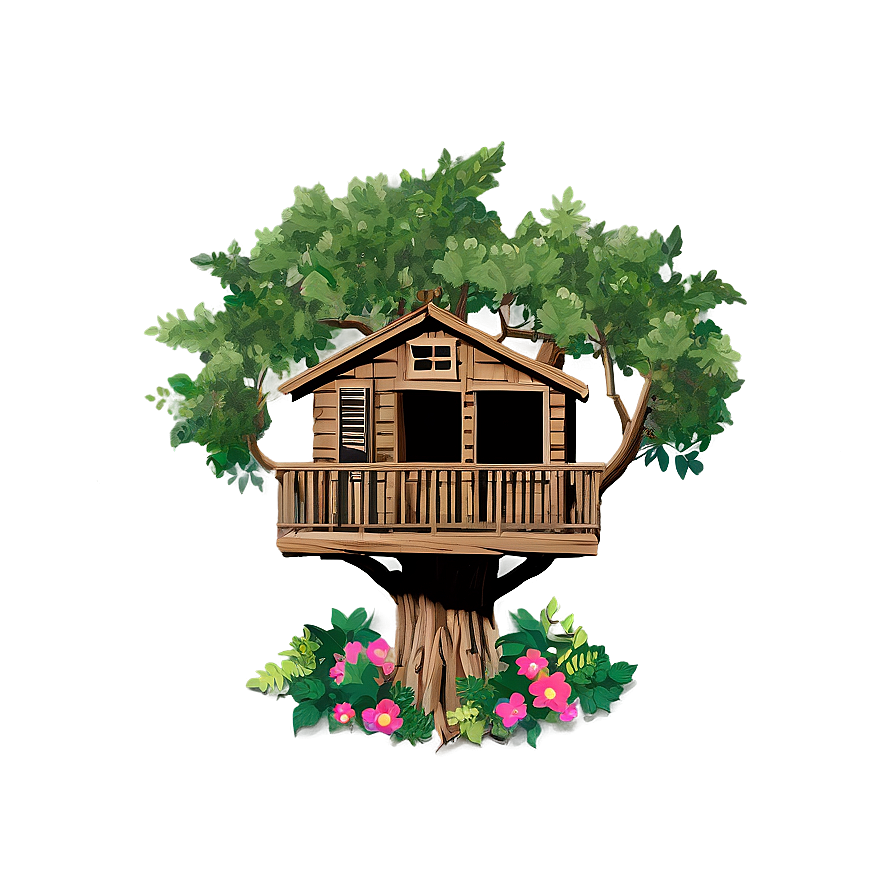 Vintage Treehouse Memories Png 89