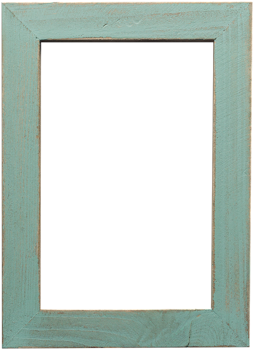 Vintage Turquoise Wooden Frame