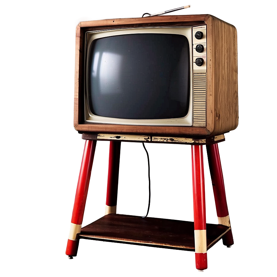 Vintage Tv On Stand Png 05252024