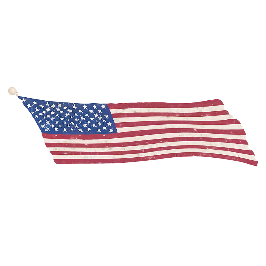 Vintage Usa Flag Illustration Png Vmj71