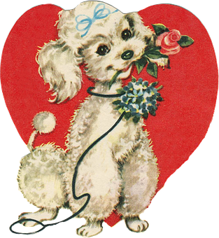 Vintage Valentine Puppy Love