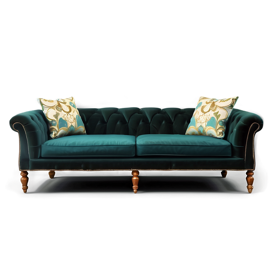 Vintage Velvet Sofa Png 05252024