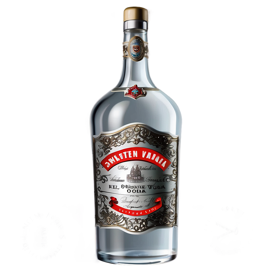 Vintage Vodka Bottle Png Lkh50