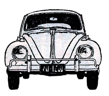 Vintage Volkswagen Beetle Illustration