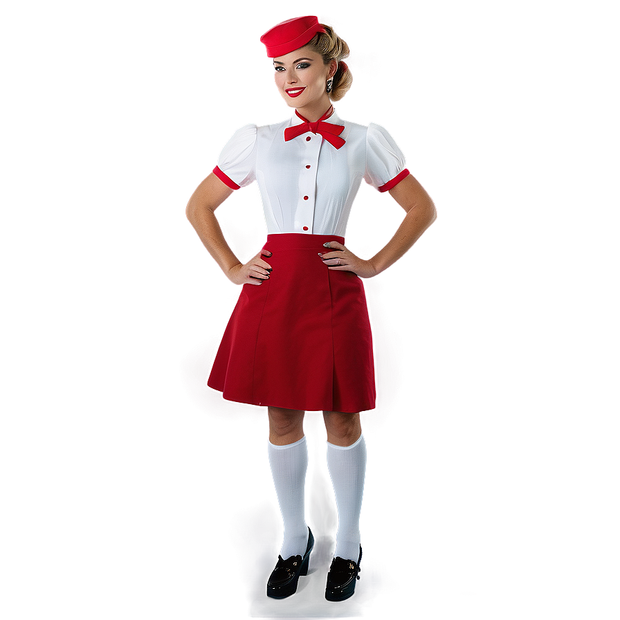 Vintage Waitress Outfit Png 24