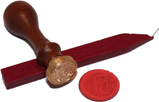 Vintage Wax Seal Stampand Red Sealing Wax