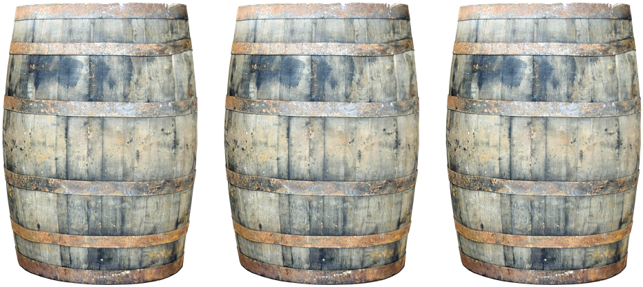 Vintage Whiskey Barrels Row