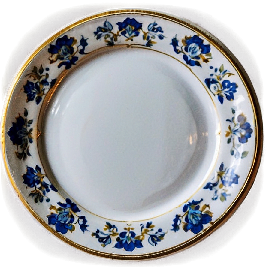 Vintage White Plate Png 06212024