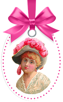 Vintage Woman Portrait Tag