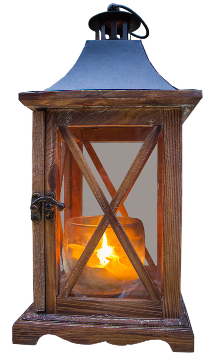 Vintage Wooden Candle Lantern