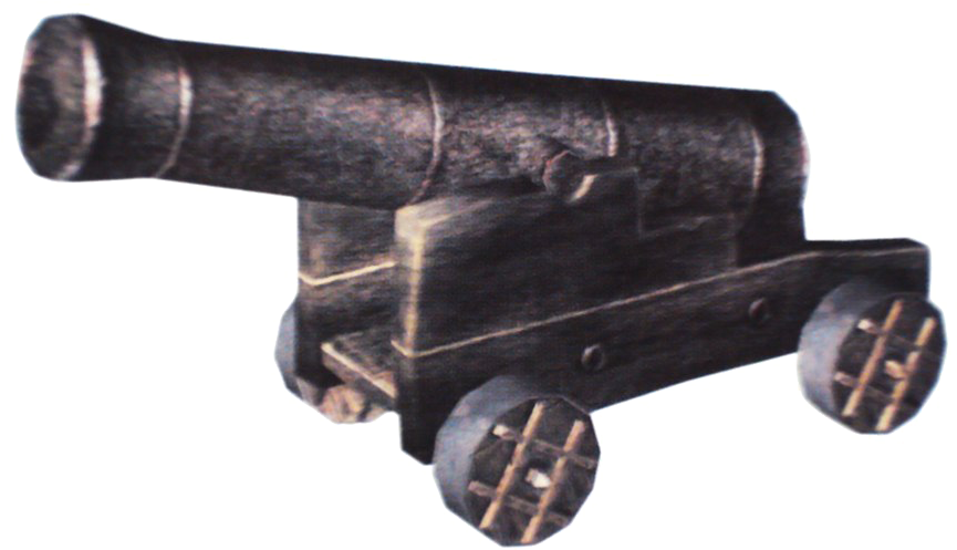 Vintage Wooden Cannon Isolated