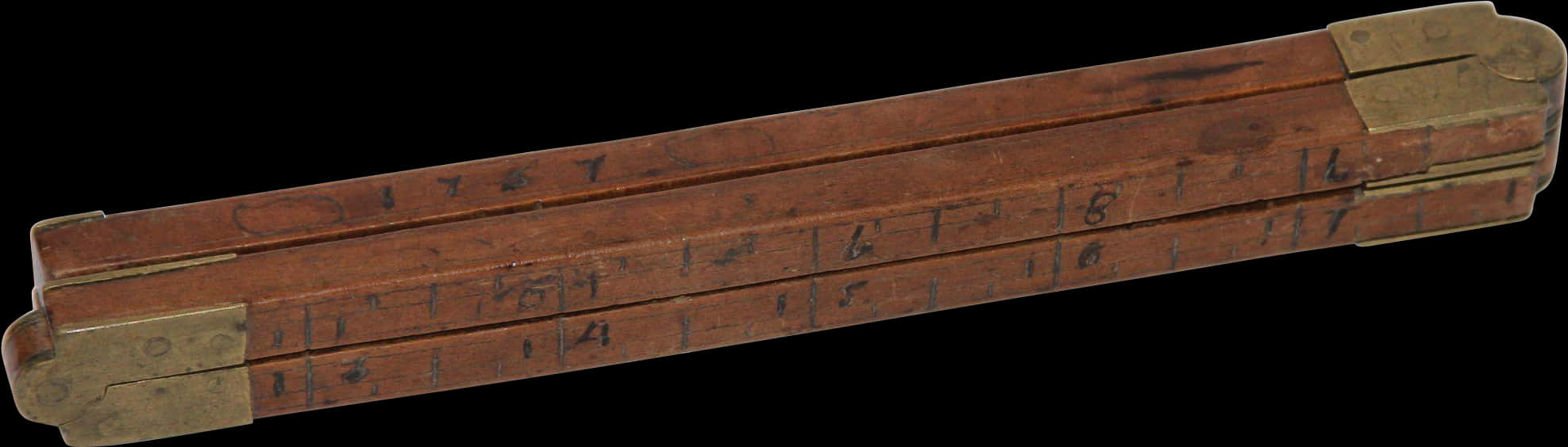 Vintage Wooden Folding Ruler