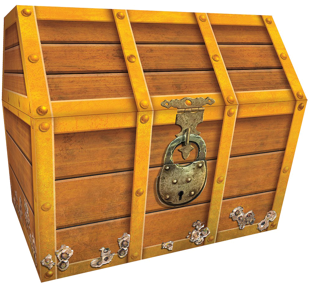 Vintage Wooden Treasure Chest Lock