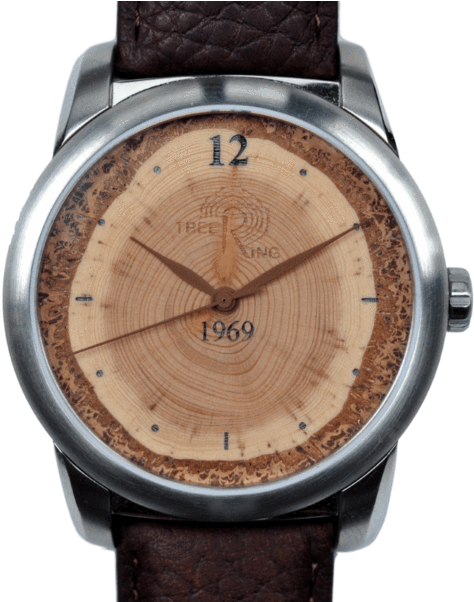 Vintage Wooden Watch Face1969