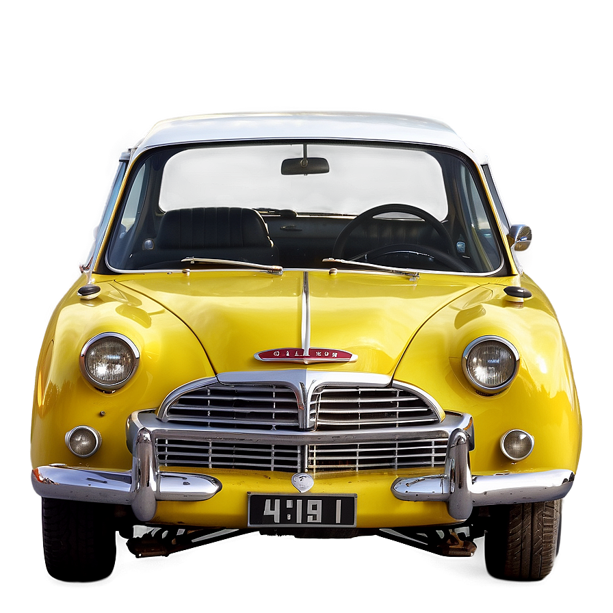 Vintage Yellow Car Image Png 21