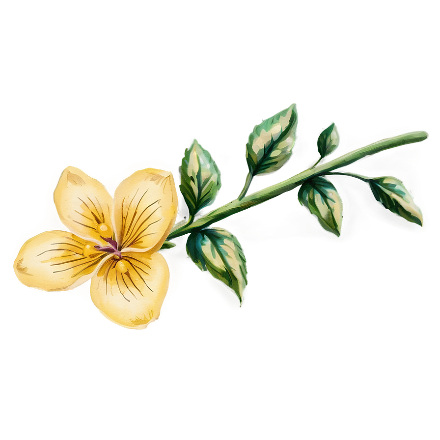 Vintage Yellow Flowers Png Dps99